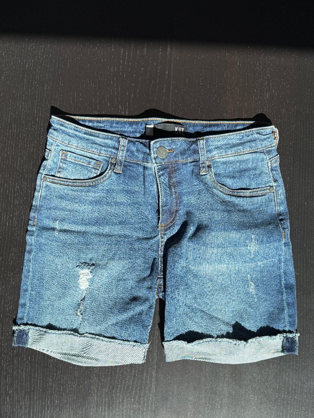 KUT from the Kloth Catherine Boyfriend Denim Shorts Size 6 Distressed